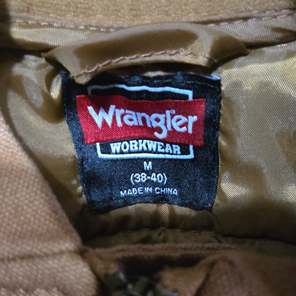 Wrangler Men's Tan Hooded Zip Vest - Picture 2 of 3